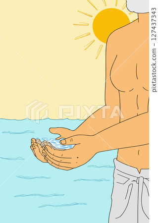 Offering Water to the Sun 127437343