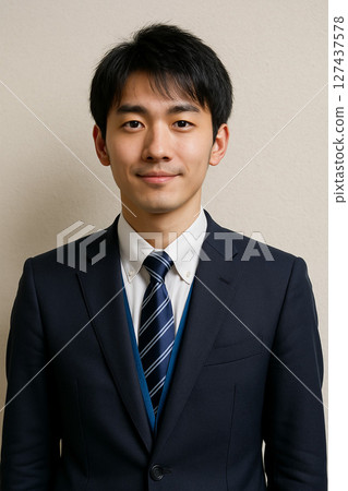 young man wearing a suit 127437578
