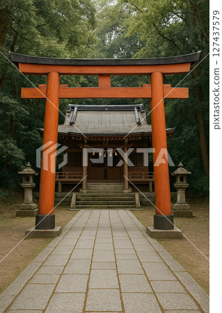 A landscape with torii 127437579