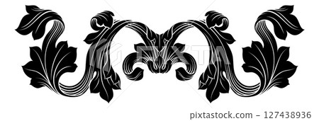 Filigree Crest Coat of Arms Heraldic Pattern Motif 127438936