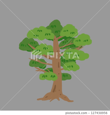 Green Tree forest plant art work isolated on background. designs Green Tree forest plant art work isolated on background. designs 127438956