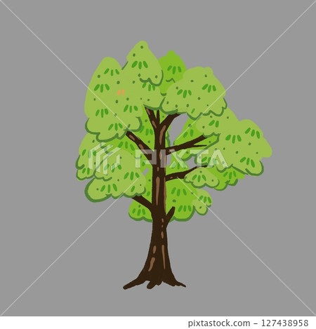 Green Tree forest plant art work isolated on background. designs 127438958