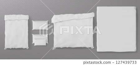 White bed linen mockup set 127439733