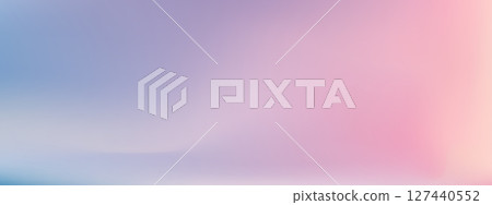 Minimal background with abstract pink mesh and gradient. Light blur effect in blue and pastel tones. Fluid transition evokes sky and water. Vector illustration. 127440552