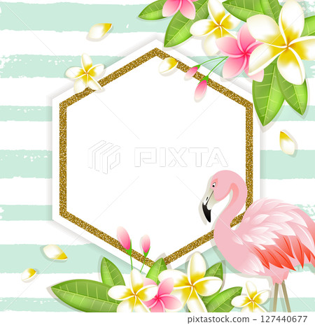 夏季背景標題傳單橫幅向量 127440677