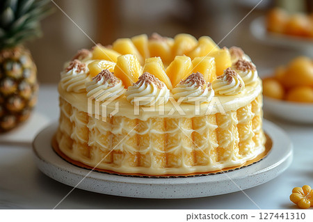 cake, pineapple, food 127441310