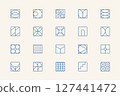 LINEAR GEOMETRIC VECTOR SHAPES Set 127441472