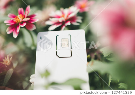 SIM card mount and flowers 127441559