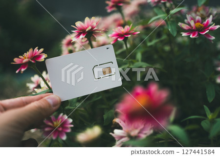 SIM card mount and flowers SIM card mount and flowers 127441584