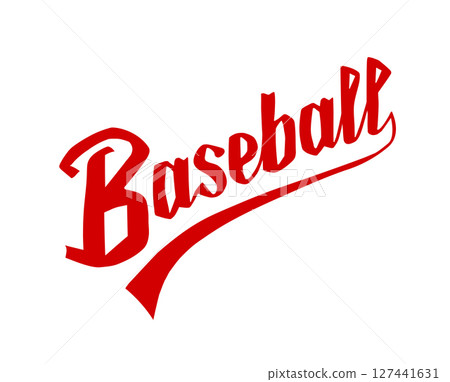 Baseball Script. Vector illustration 127441631