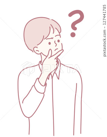 An illustration depicting a contemplative person along with a question mark symbolizing inquiry An illustration depicting a contemplative person along with a question mark symbolizing inquiry 127441785