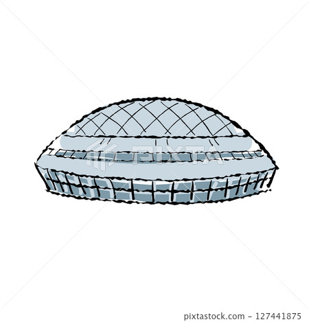 Nagoya landmark Nagoya Dome illustration Nagoya landmark Nagoya Dome illustration 127441875