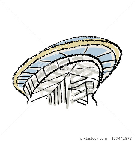 Nagoya famous place Oasis 21 illustration Nagoya famous place Oasis 21 illustration 127441878