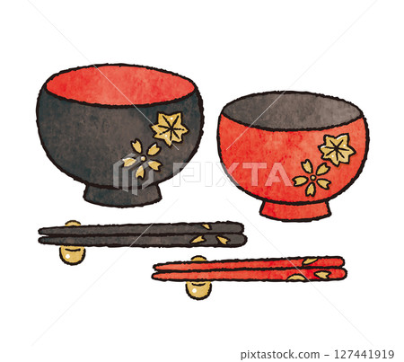 情侶碗、碗、漆器、漆畫、傳統工藝品 情侶碗、碗、漆器、漆畫、傳統工藝品 127441919