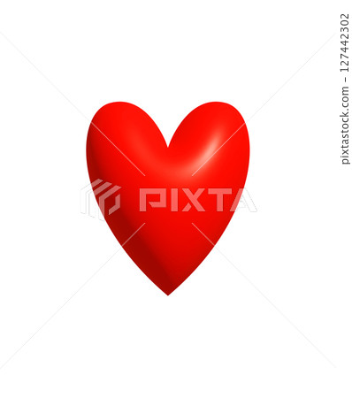 Trendy Red Heart Emoji Icon for Social Media, love sticker for chat, cute messaging element for stories, romantic reaction, sweet couple design, youth expression. Vector Illustration Trendy Red Heart Emoji Icon for Social Media, love sticker for chat, cute messaging element for stories, romantic reaction, sweet couple design, youth expression. Vector Illustration 127442302