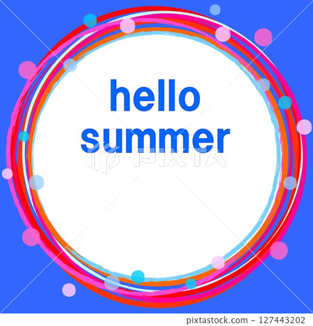 Hello Summer Hello Summer Frame Ring Dot Blue Hello Summer Hello Summer Frame Ring Dot Blue 127443202