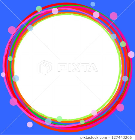 Frame White Space Ring Dot Blue 127443206