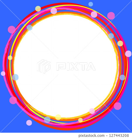 框架白色空間環點藍色 127443208