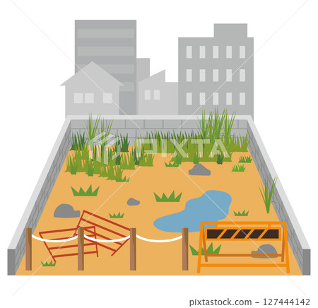 vacant land, abandoned land, barren land 127444142