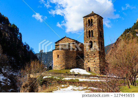 Sant Joan de Caselles Church (12 century) in Canillo, Andorra Sant Joan de Caselles Church (12 century) in Canillo, Andorra 127445655