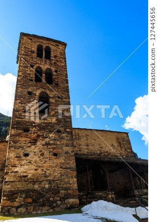 Sant Joan de Caselles Church (12 century) in Canillo, Andorra 127445656