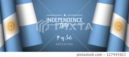 Argentina independence day vector banner, greeting card. 127445921