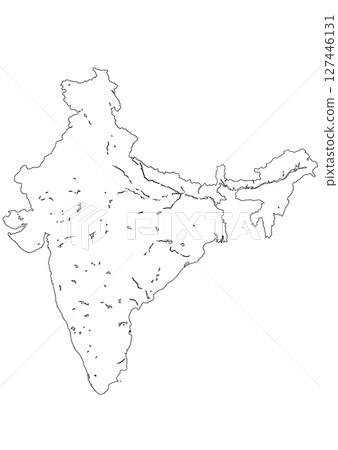 Blank map of India Blank map of India 127446131