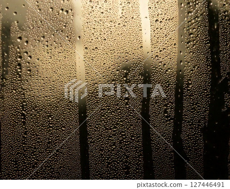 Glass water droplets background 127446491