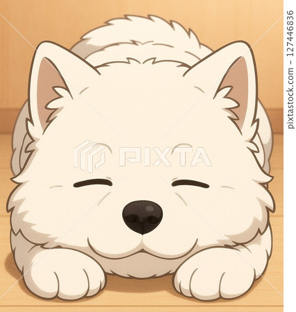 Sleeping Samoyed Sleeping Samoyed 127446836