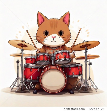 Drum Cat 127447128