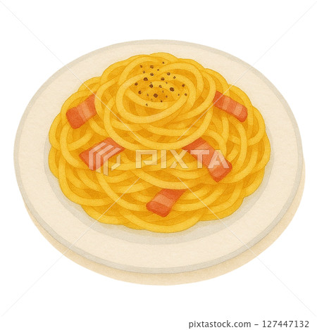 [Pasta] Carbonara illustration 127447132