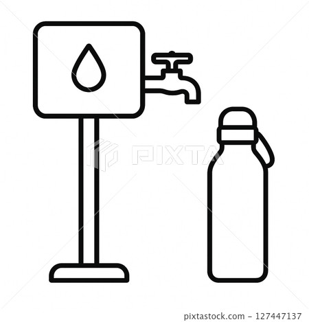 Filling my bottle with water 127447137