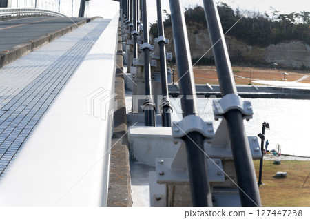 Cable anchorage of inclined bridge Cable anchorage of inclined bridge 127447238