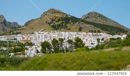 view over Archidona, in Malaga province, Spain 127447916