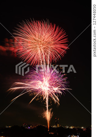 Fireworks decorating the night sky (Todabashi Fireworks Festival and Itabashi Fireworks Festival) 127448050
