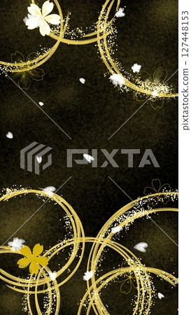 Beautiful Japanese-style background illustration with falling cherry blossom petals Beautiful Japanese-style background illustration with falling cherry blossom petals 127448153