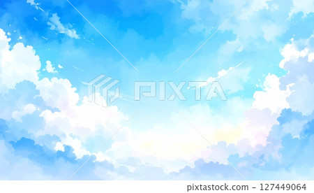 夏日天空與雲彩的夢幻風景 3 127449064