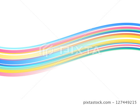 彩色波浪影像素材 127449215