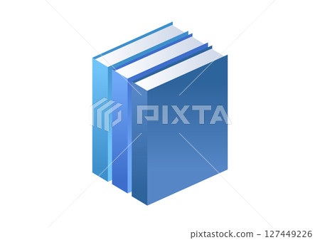 Flat book illustration material Flat book illustration material 127449226