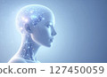 Advanced AI and neural network concept art 127450059