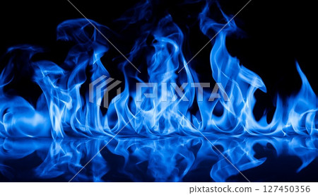Fantastic flickering blue flame texture 5 127450356