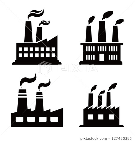Factory icon set Factory icon set 127450395