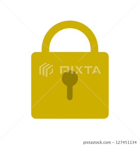 Color icon illustration of a locked key symbol 127451134