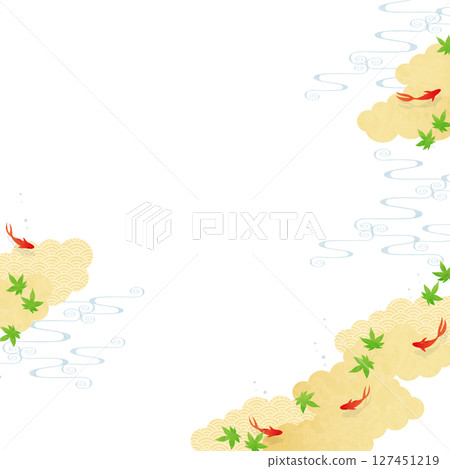 Summer Japanese-style background (goldfish) 2025-12 127451219