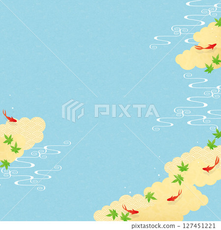 Summer Japanese-style background (goldfish) 2025-13 Summer Japanese-style background (goldfish) 2025-13 127451221