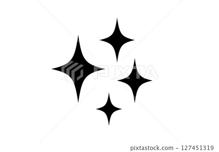 Sparkling simple mark (monochrome) black Sparkling simple mark (monochrome) black 127451319