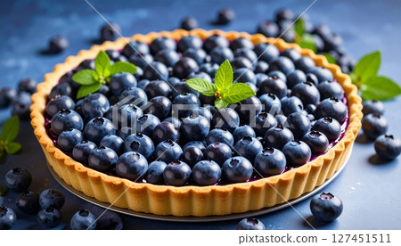 Plenty of fruit in the blueberry tart 4 127451511
