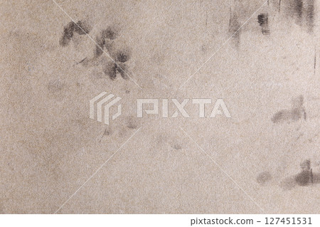 Grey paper texture with black stain 127451531