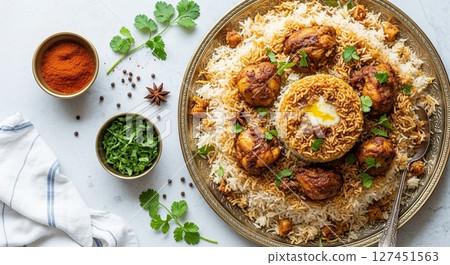 Kabsa, a delicious Middle Eastern rice dish Kabsa, a delicious Middle Eastern rice dish 127451563