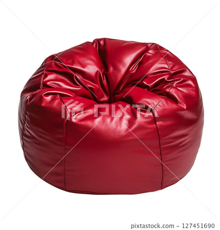 Vibrant Red Bean Bag Chair for Relaxation and Comfort in Modern Living Spaces 127451690